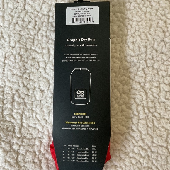 OUTDOOR RESEARCH PACK OUT GRAPHIC DRY BAG 8 L NEW - Picture 2 of 2